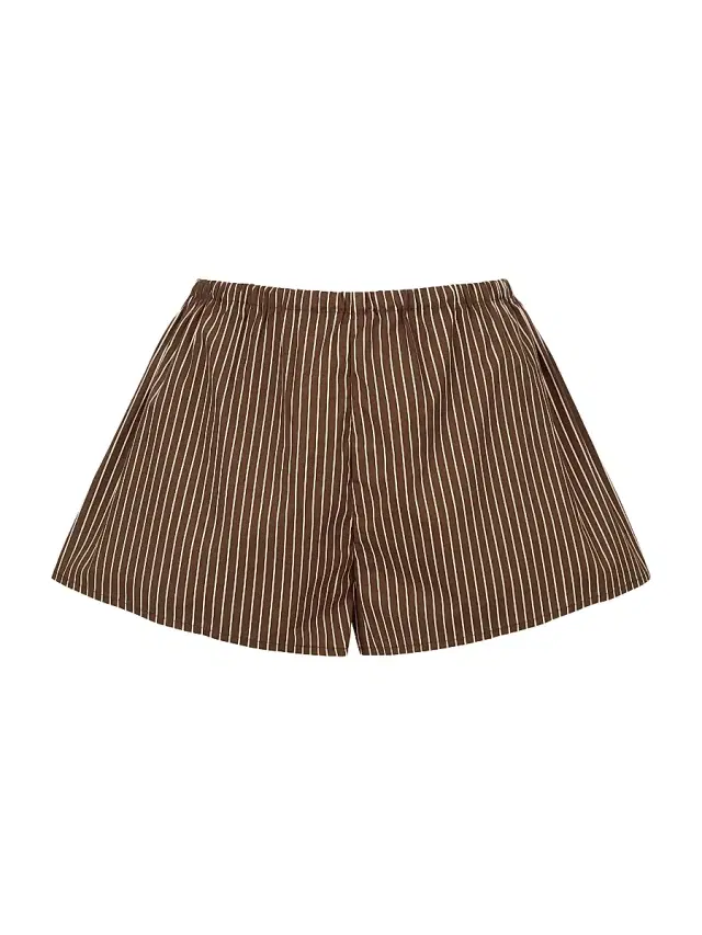 Women's Paddle Striped Stretch Cotton Shorts - Dark Oak Micro Stripe