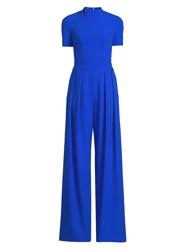Women's Mayra Pleated Wide-Leg Jumpsuit - Vibrant Blue