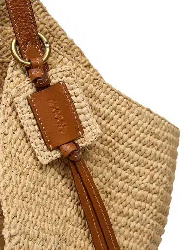 Isabel Marant Women's Tampa Raffia & Leather Tote Bag | Thumbnail 4 Isabel Marant Women's Tampa Raffia & Leather Tote Bag | Thumbnail 4