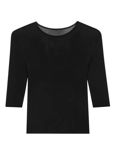 Saint Laurent Women's Cassandre Top in Knit - Noir - Size Small | Thumbnail 2 Saint Laurent Women's Cassandre Top in Knit - Noir - Size Small | Thumbnail 2