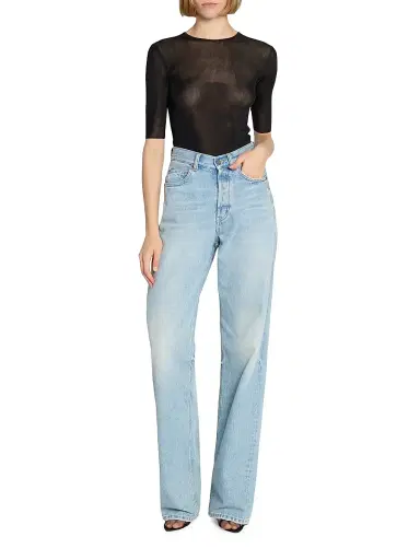Saint Laurent Women's Cassandre Top in Knit - Noir - Size Small | Thumbnail 7 Saint Laurent Women's Cassandre Top in Knit - Noir - Size Small | Thumbnail 7