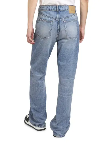 AMI Paris Men's Classic Fit Straight-Leg Jeans - Used Blue | Thumbnail 5 AMI Paris Men's Classic Fit Straight-Leg Jeans - Used Blue | Thumbnail 5