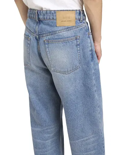 AMI Paris Men's Classic Fit Straight-Leg Jeans - Used Blue | Thumbnail 6 AMI Paris Men's Classic Fit Straight-Leg Jeans - Used Blue | Thumbnail 6