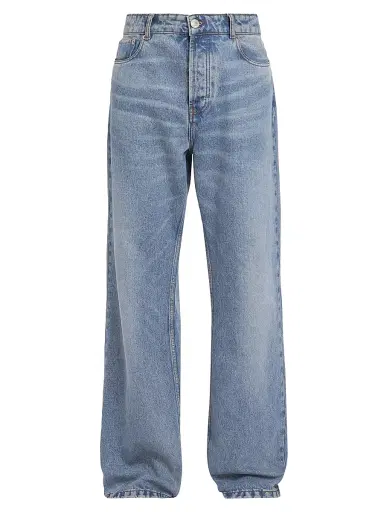 AMI Paris Men's Classic Fit Straight-Leg Jeans - Used Blue | Thumbnail 1 AMI Paris Men's Classic Fit Straight-Leg Jeans - Used Blue | Thumbnail 1