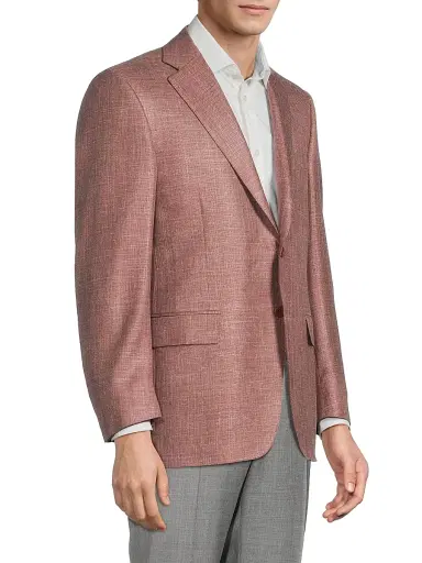 Canali Men's Solid Textured Wool-Silk-Linen Sport Coat - Dark Pink - Size 48 | Thumbnail 4 Canali Men's Solid Textured Wool-Silk-Linen Sport Coat - Dark Pink - Size 48 | Thumbnail 4
