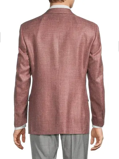 Canali Men's Solid Textured Wool-Silk-Linen Sport Coat - Dark Pink - Size 48 | Thumbnail 5 Canali Men's Solid Textured Wool-Silk-Linen Sport Coat - Dark Pink - Size 48 | Thumbnail 5