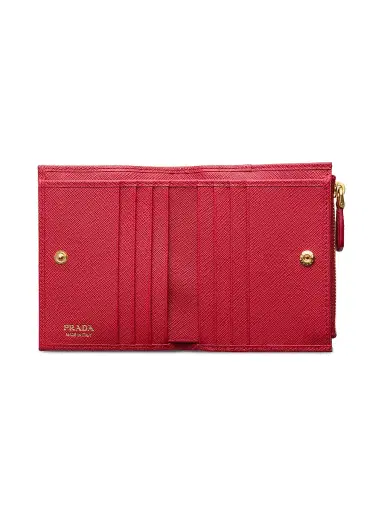 Prada Women's Small Saffiano Leather Wallet - Red | Thumbnail 2