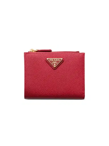Prada Women's Small Saffiano Leather Wallet - Red | Thumbnail 1