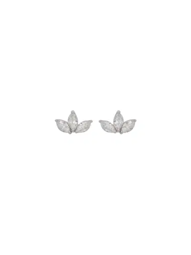 Wish Fine Jewelry 0.79ct Diamond 18K Gold Leaf Stud Earrings | Thumbnail 1 Wish Fine Jewelry 0.79ct Diamond 18K Gold Leaf Stud Earrings | Thumbnail 1
