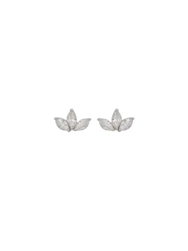 Wish Fine Jewelry 0.79ct Diamond 18K Gold Leaf Stud Earrings
