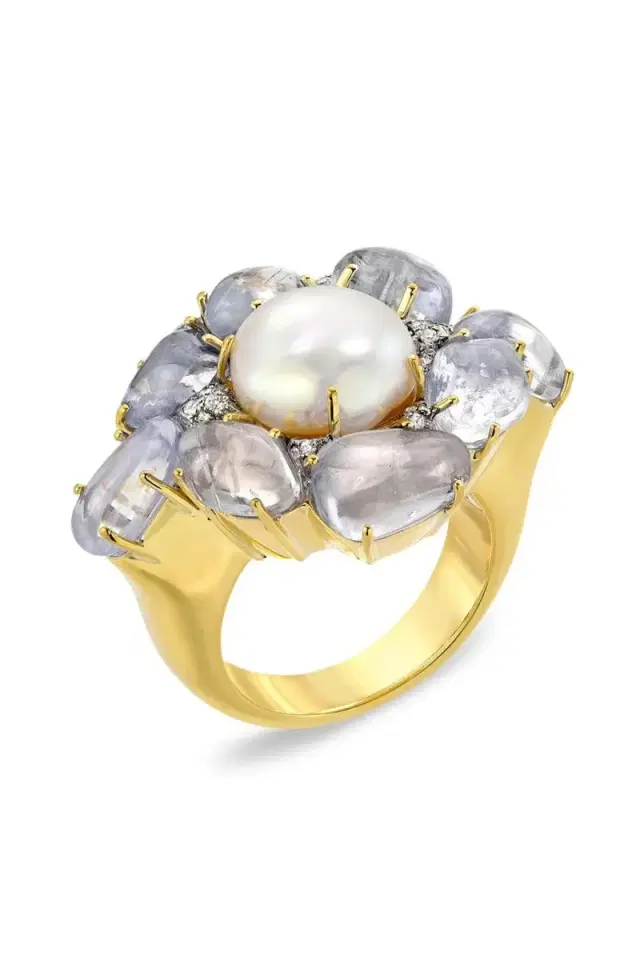 VICTOR VELYAN Pearl Purple Sapphire Ring