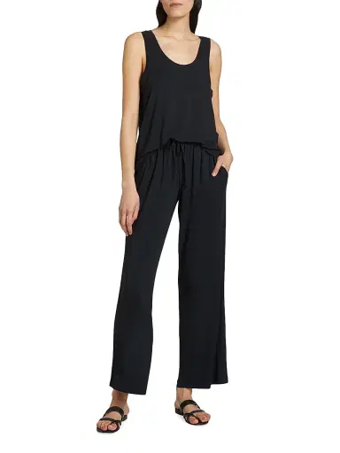 Eberjey Women's Gisele Everyday Straight-Leg Pants - Ivory - Size Large | Thumbnail 2