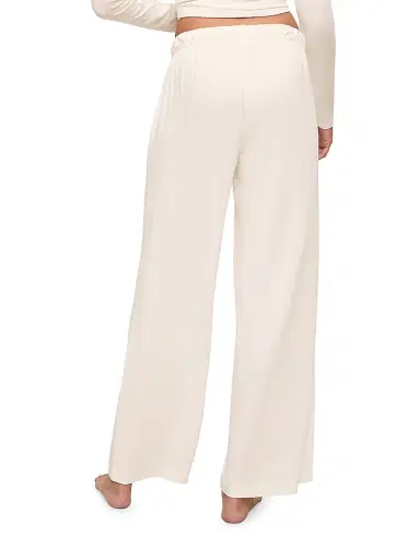 Eberjey Women's Gisele Everyday Straight-Leg Pants - Ivory - Size Large | Thumbnail 3