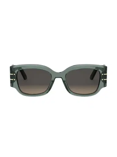 Dior Women's Signature S13I 52MM Rectangular Sunglasses - Light Green Grey | Thumbnail 2