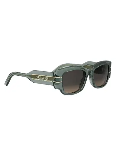Dior Women's Signature S13I 52MM Rectangular Sunglasses - Light Green Grey | Thumbnail 8