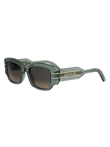 Dior Women's Signature S13I 52MM Rectangular Sunglasses - Light Green Grey | Thumbnail 1