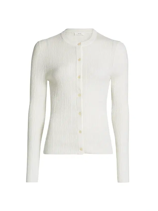 A.L.C. Women's Fisher Cotton-Blend Button-Front Cardigan - Bright White
