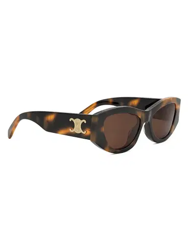 Celine Women's Triomphe 55MM Geometric Sunglasses - Blonde Havana Brown | Thumbnail 8 Celine Women's Triomphe 55MM Geometric Sunglasses - Blonde Havana Brown | Thumbnail 8