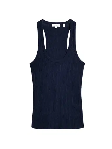 A.L.C. Women's Iris Rib-Knit Tank - Navy - Size XL | Thumbnail 1