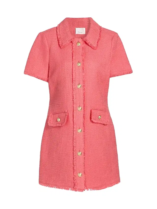 Cinq à Sept Women's Pammy Cotton Tweed A-Line Minidress - Sunset Blush
