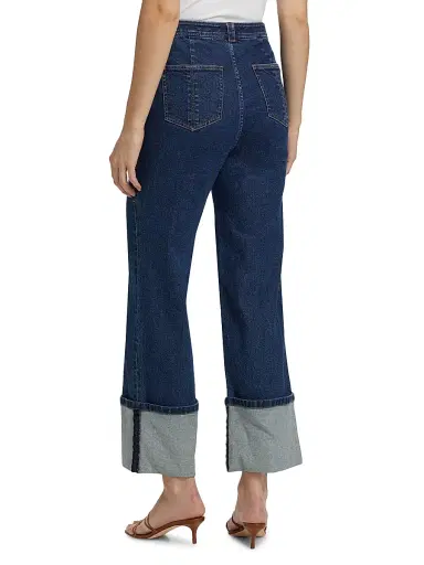 Cinq à Sept Women's Benji Cuffed Flare Jeans - Ocean | Thumbnail 5
