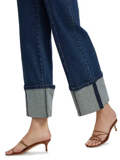 Cinq à Sept Women's Benji Cuffed Flare Jeans - Ocean | Thumbnail 6