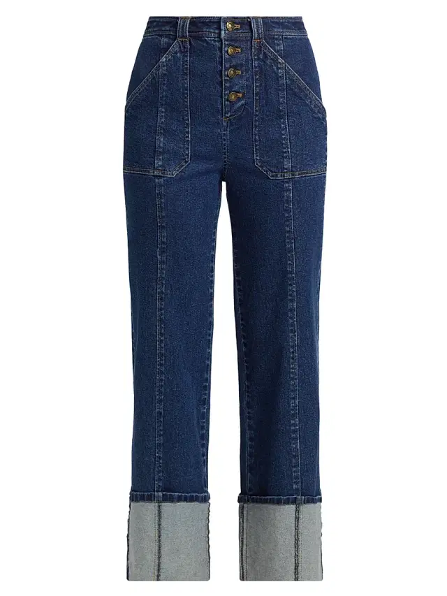 Cinq à Sept Women's Benji Cuffed Flare Jeans - Ocean