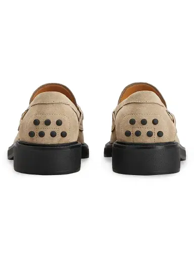 Tod's Women's Logo-Detailed Suede Penny Loafers - Tabacco Chiaro - Size 12 | Thumbnail 3 Tod's Women's Logo-Detailed Suede Penny Loafers - Tabacco Chiaro - Size 12 | Thumbnail 3