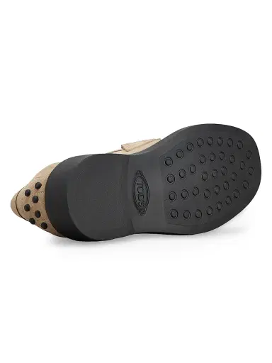 Tod's Women's Logo-Detailed Suede Penny Loafers - Tabacco Chiaro - Size 12 | Thumbnail 4 Tod's Women's Logo-Detailed Suede Penny Loafers - Tabacco Chiaro - Size 12 | Thumbnail 4