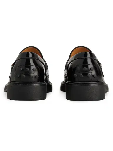 Tod's Women's Logo-Detailed Leather Penny Loafers - Nero - Size 12 | Thumbnail 3 Tod's Women's Logo-Detailed Leather Penny Loafers - Nero - Size 12 | Thumbnail 3