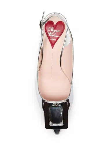 Roger Vivier Women's Virgule 55MM Metallic Leather Slingback Pumps | Thumbnail 4 Roger Vivier Women's Virgule 55MM Metallic Leather Slingback Pumps | Thumbnail 4