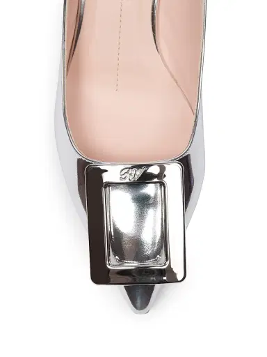 Roger Vivier Women's Virgule 55MM Metallic Leather Slingback Pumps | Thumbnail 5 Roger Vivier Women's Virgule 55MM Metallic Leather Slingback Pumps | Thumbnail 5