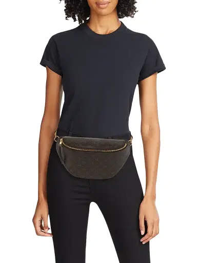 Tory Burch Women's T Mono Canvas Belt Bag - French Press | Thumbnail 3 Tory Burch Women's T Mono Canvas Belt Bag - French Press | Thumbnail 3