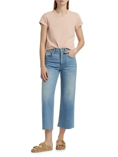 SLVRLAKE Women's Walker Crop High-Rise Jeans - California Dream | Thumbnail 2