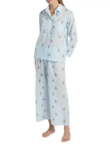Pour Les Femmes Women's Cross Country Skiers Long-Sleeve Pajamas - Cross Country Skiers - Size Large | Thumbnail 2 Pour Les Femmes Women's Cross Country Skiers Long-Sleeve Pajamas - Cross Country Skiers - Size Large | Thumbnail 2