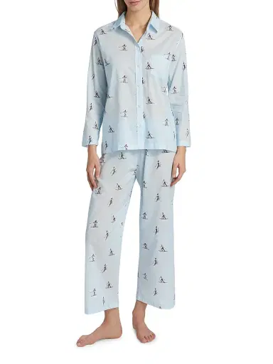 Pour Les Femmes Women's Cross Country Skiers Long-Sleeve Pajamas - Cross Country Skiers - Size Large | Thumbnail 3 Pour Les Femmes Women's Cross Country Skiers Long-Sleeve Pajamas - Cross Country Skiers - Size Large | Thumbnail 3