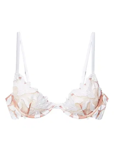 Fleur du Mal Women's Lily Embroidered Floral Lace Bra | Thumbnail 1 Fleur du Mal Women's Lily Embroidered Floral Lace Bra | Thumbnail 1