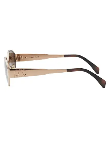 Celine Men's Triomphe 54MM Oval Sunglasses - Rose Gold Brown | Thumbnail 3 Celine Men's Triomphe 54MM Oval Sunglasses - Rose Gold Brown | Thumbnail 3