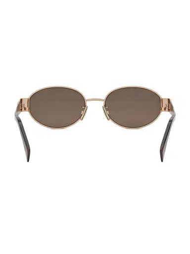 Celine Men's Triomphe 54MM Oval Sunglasses - Rose Gold Brown | Thumbnail 5 Celine Men's Triomphe 54MM Oval Sunglasses - Rose Gold Brown | Thumbnail 5