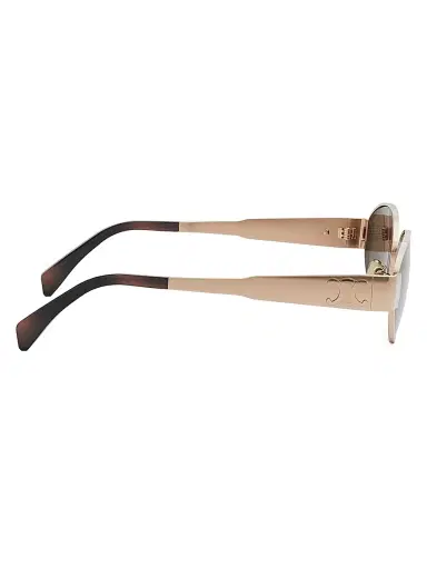 Celine Men's Triomphe 54MM Oval Sunglasses - Rose Gold Brown | Thumbnail 7 Celine Men's Triomphe 54MM Oval Sunglasses - Rose Gold Brown | Thumbnail 7