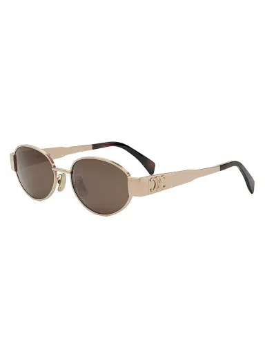 Celine Men's Triomphe 54MM Oval Sunglasses - Rose Gold Brown | Thumbnail 1 Celine Men's Triomphe 54MM Oval Sunglasses - Rose Gold Brown | Thumbnail 1