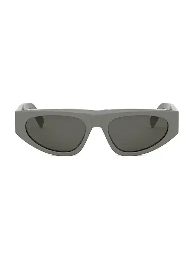 CELINE Men's Monochroms 55mm Geometric Sunglasses - Light Green Smoke | Thumbnail 2 CELINE Men's Monochroms 55mm Geometric Sunglasses - Light Green Smoke | Thumbnail 2