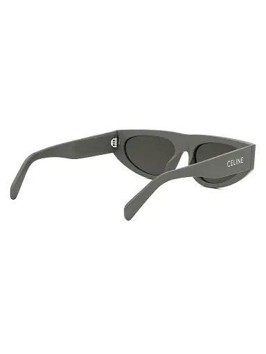 CELINE Men's Monochroms 55mm Geometric Sunglasses - Light Green Smoke | Thumbnail 6 CELINE Men's Monochroms 55mm Geometric Sunglasses - Light Green Smoke | Thumbnail 6