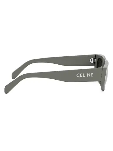 CELINE Men's Monochroms 55mm Geometric Sunglasses - Light Green Smoke | Thumbnail 7 CELINE Men's Monochroms 55mm Geometric Sunglasses - Light Green Smoke | Thumbnail 7