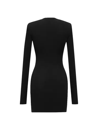 Saint Laurent Women's Mini Dress in Knit - Noir - Size XS | Thumbnail 2 Saint Laurent Women's Mini Dress in Knit - Noir - Size XS | Thumbnail 2