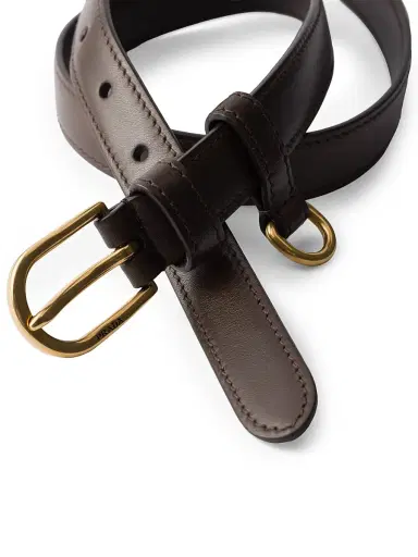 Prada Women's Leather Belt - Brown - Size 32 | Thumbnail 2