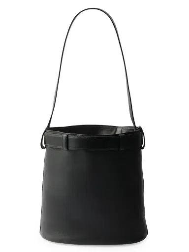 Prada Women's Buckle Leather Bucket Bag with Belt - Black | Thumbnail 4 Prada Women's Buckle Leather Bucket Bag with Belt - Black | Thumbnail 4