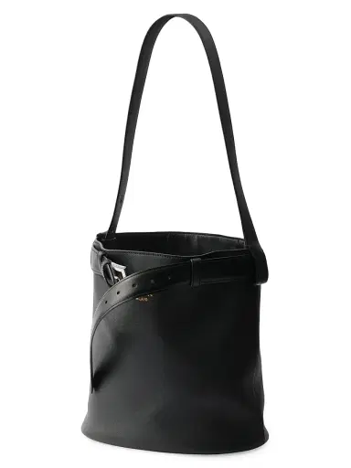 Prada Women's Buckle Leather Bucket Bag with Belt - Black | Thumbnail 5 Prada Women's Buckle Leather Bucket Bag with Belt - Black | Thumbnail 5