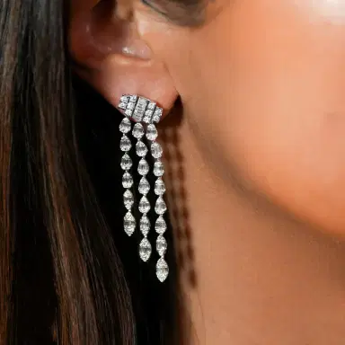Wish Fine Jewelry 3.4ct Diamond 18K Gold Cascade Earring | Thumbnail 1 Wish Fine Jewelry 3.4ct Diamond 18K Gold Cascade Earring | Thumbnail 1