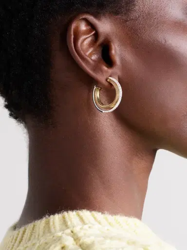 Nikos Koulis 18-karat Yellow And White Gold, Diamond And Enamel Earrings | Thumbnail 2 Nikos Koulis 18-karat Yellow And White Gold, Diamond And Enamel Earrings | Thumbnail 2